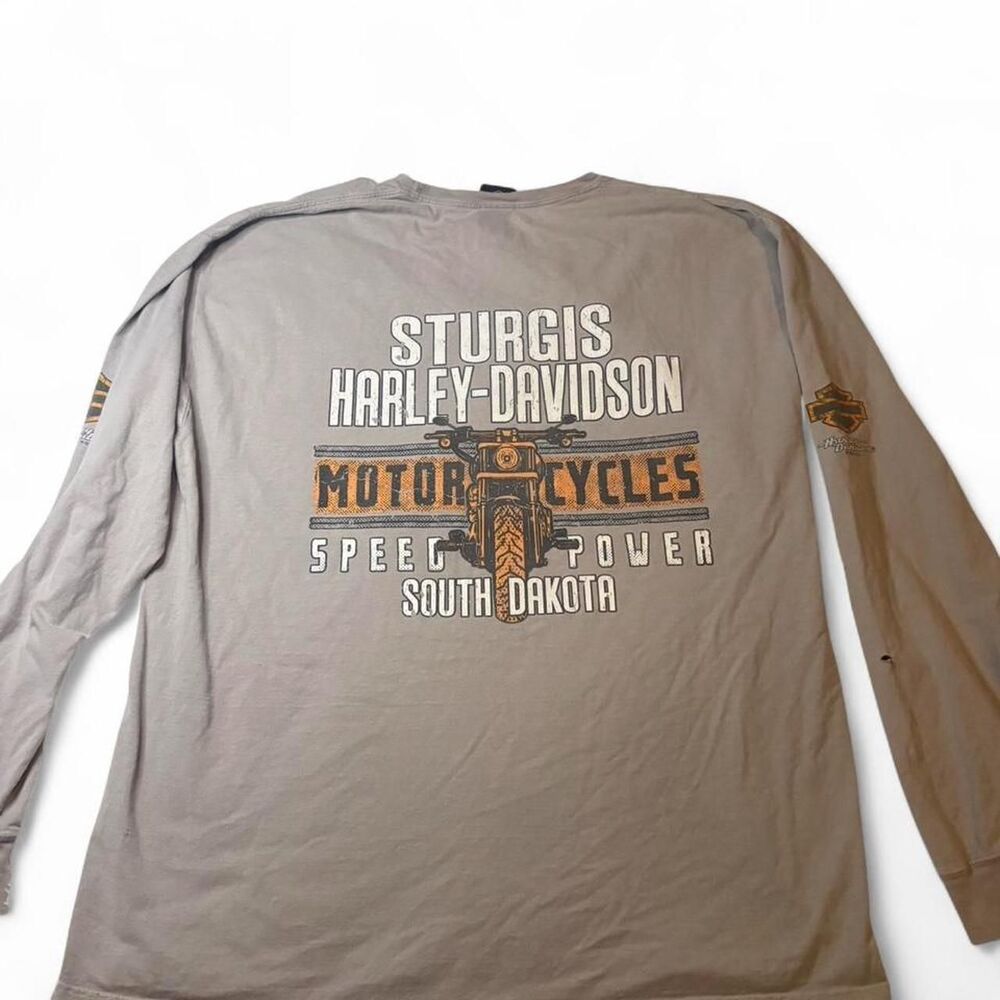 Harley-davidson Men's Grey long sleeve t-shirt